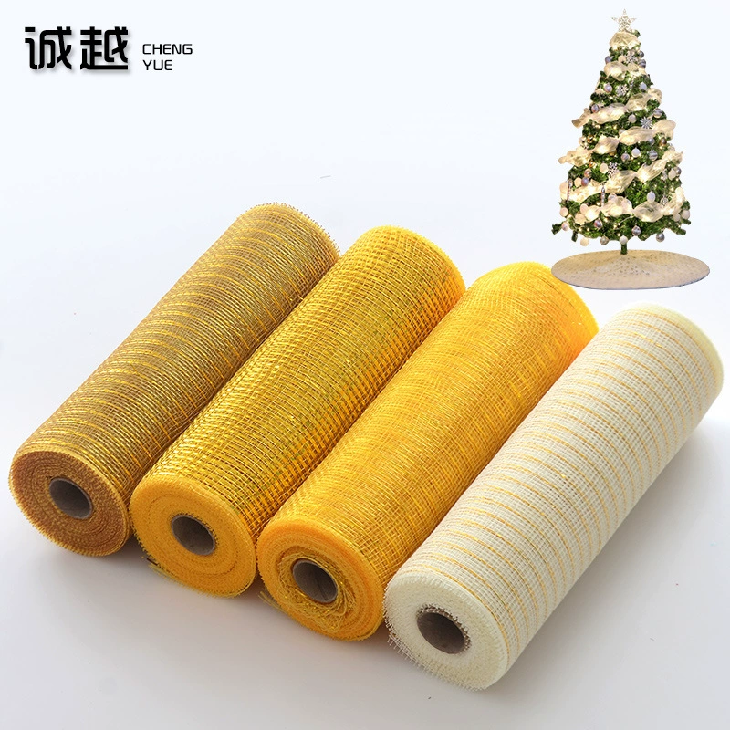Оптовая фабрика рождественская сетка рождественская пряжа украшения рождественская елка ленты diy сцена макет pp цветы упаковочная сеть