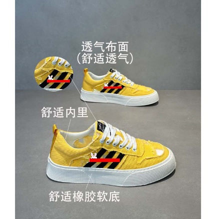 Three-Stripe Sneakers for Men 2025 New Comfortable and Breathable Canvas Shoes Soft Sole Lightweight Versatile Popular Hot Style Casual XS