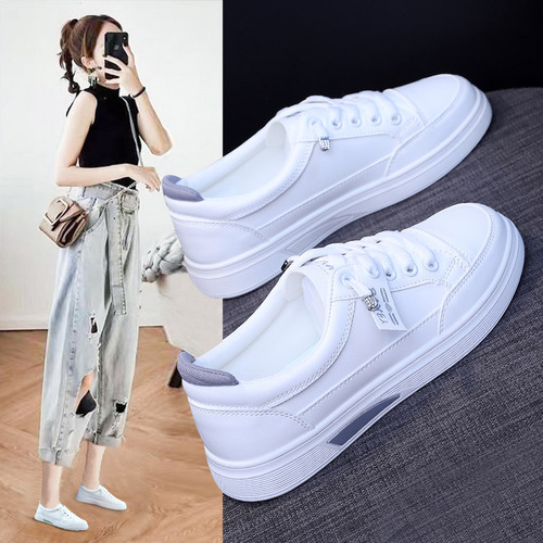 Small white shoes women's 2026 spring and autumn new style students all-matching ins casual trend leather shoes skate shoes women's XN-D201
