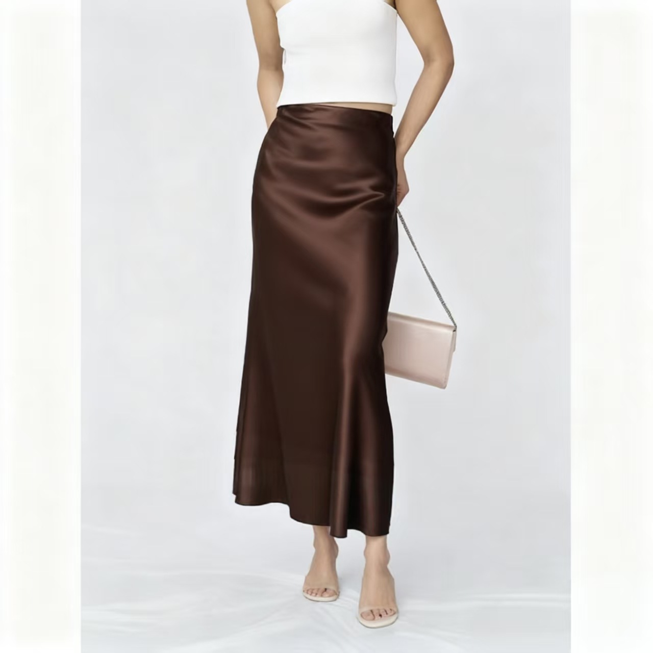 Maroon - long skirt (to ankle) 95 long