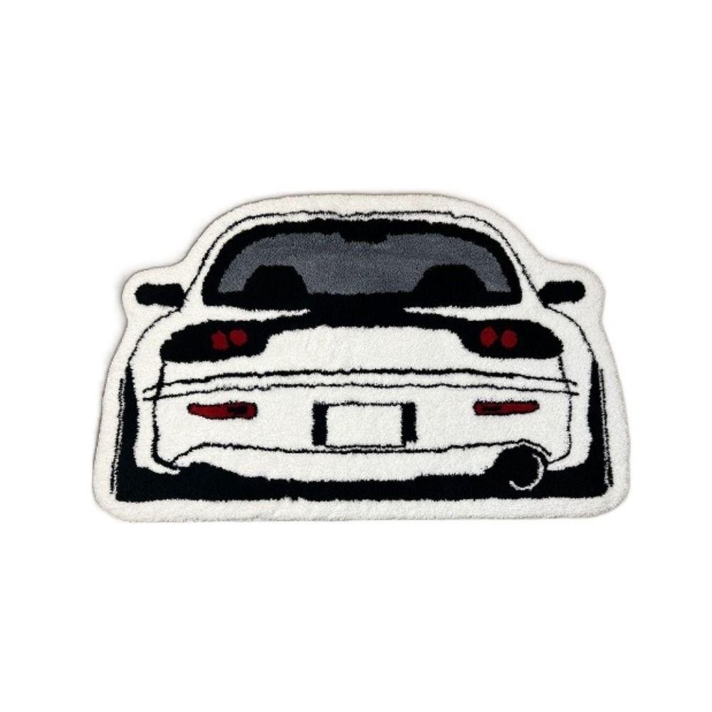 Cartoon Car-Shaped Carpet, Bathroom Water-Absorbent Non-Slip Floor Mat, Home Bedroom Decorative Floor Mat, Stain-Resistant Plush Carpet