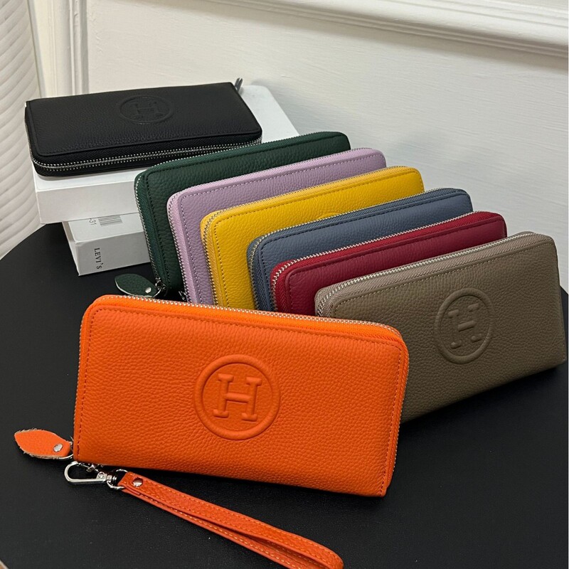 2025 New Genuine Leather Long Wallet Women's Large Capacity Multi-Card Coin Purse Multi-Function Card Holder Id Storage Bag 2025 New Genuine Leather Long Wallet Women's Large Capacity Multi-Card Coin Purse Multi-Function Card Holder Id Storage Bag