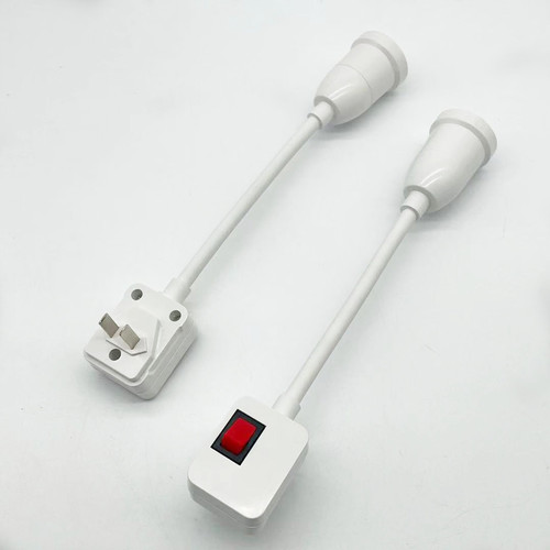 Plug-in universal plug conversion lamp holder E27 with independent switch hose screw lamp holder covered with rubber universal lamp holder