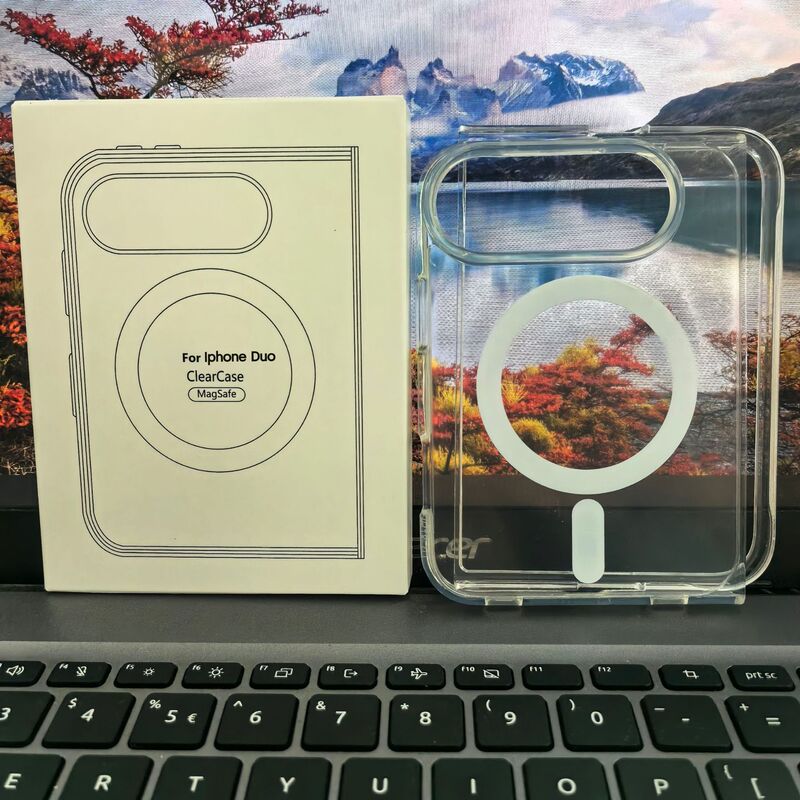 iPhone Duo Transparent Magnetic Folding Phone Case with Magsafe Wireless Charging iPhone Duo Transparent Magnetic Folding Phone Case with Magsafe Wireless Charging