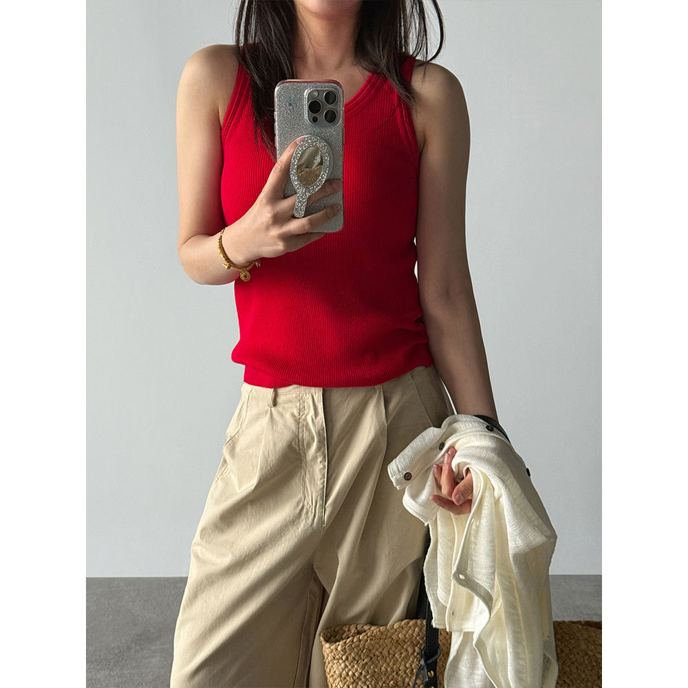 【王琪芝】打底吊带内搭背心女26春夏极简主义日常修身上衣WQ221