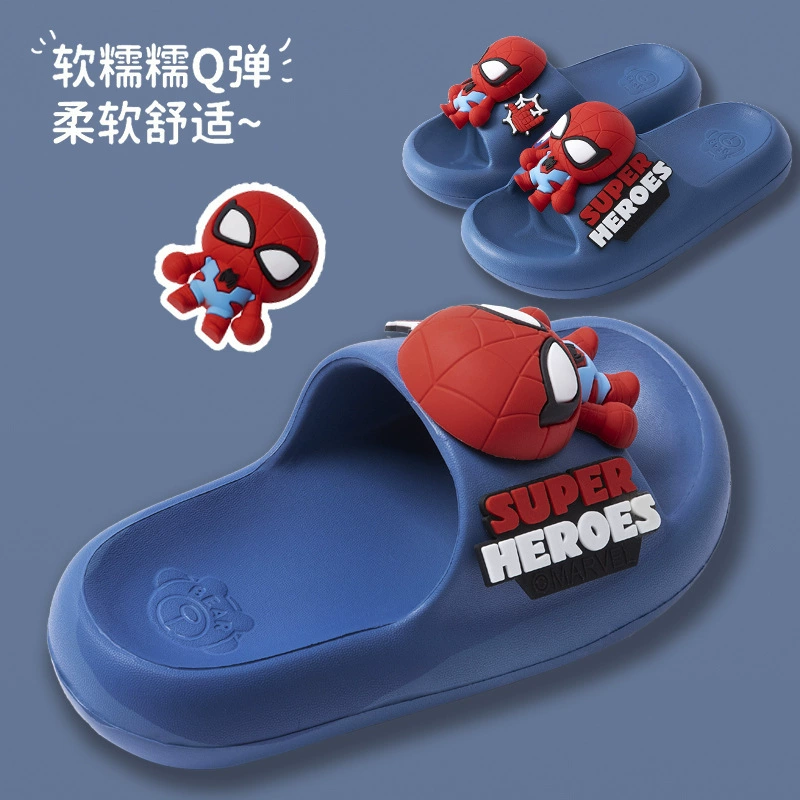 Человек-паук детские тапочки Летний мальчик Нескользящие в помещении и на дому