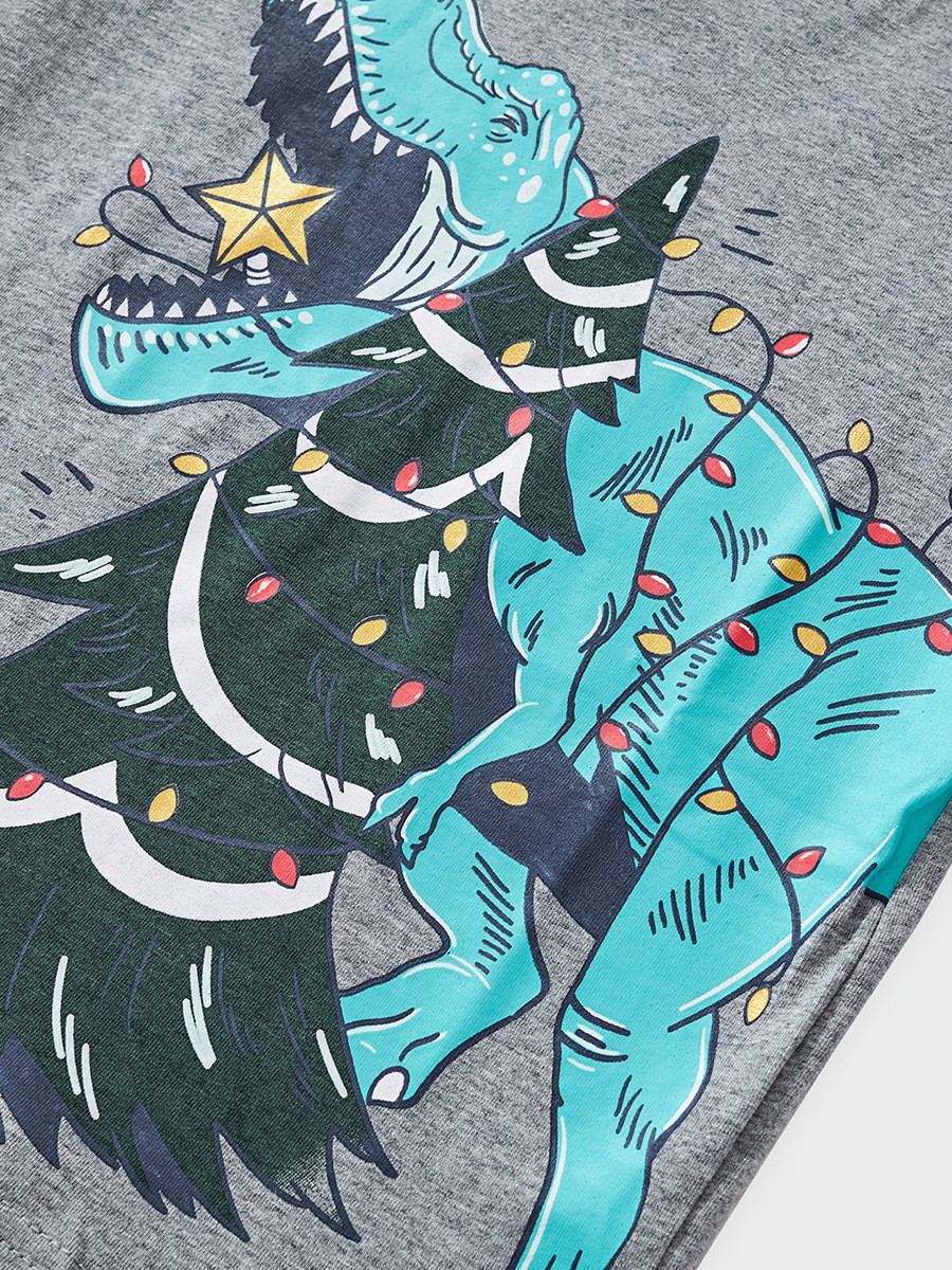 25 Europa y los Estados Unidos ropa infantil transfronteriza otoño y invierno Navidad camiseta de manga larga impresión de dibujos animados jersey infantil al por mayor en stock