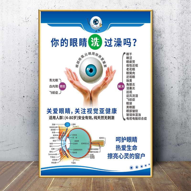 Optical Shop Advertising Ophthalmology Clinic Wall Layout Decorative Hanging Painting Eyeball Structure Diagram Optometry Process Promotional Poster Optical Shop Advertising Ophthalmology Clinic Wall Layout Decorative Hanging Painting Eyeball Structure Diagram Optometry Process Promotional Poster