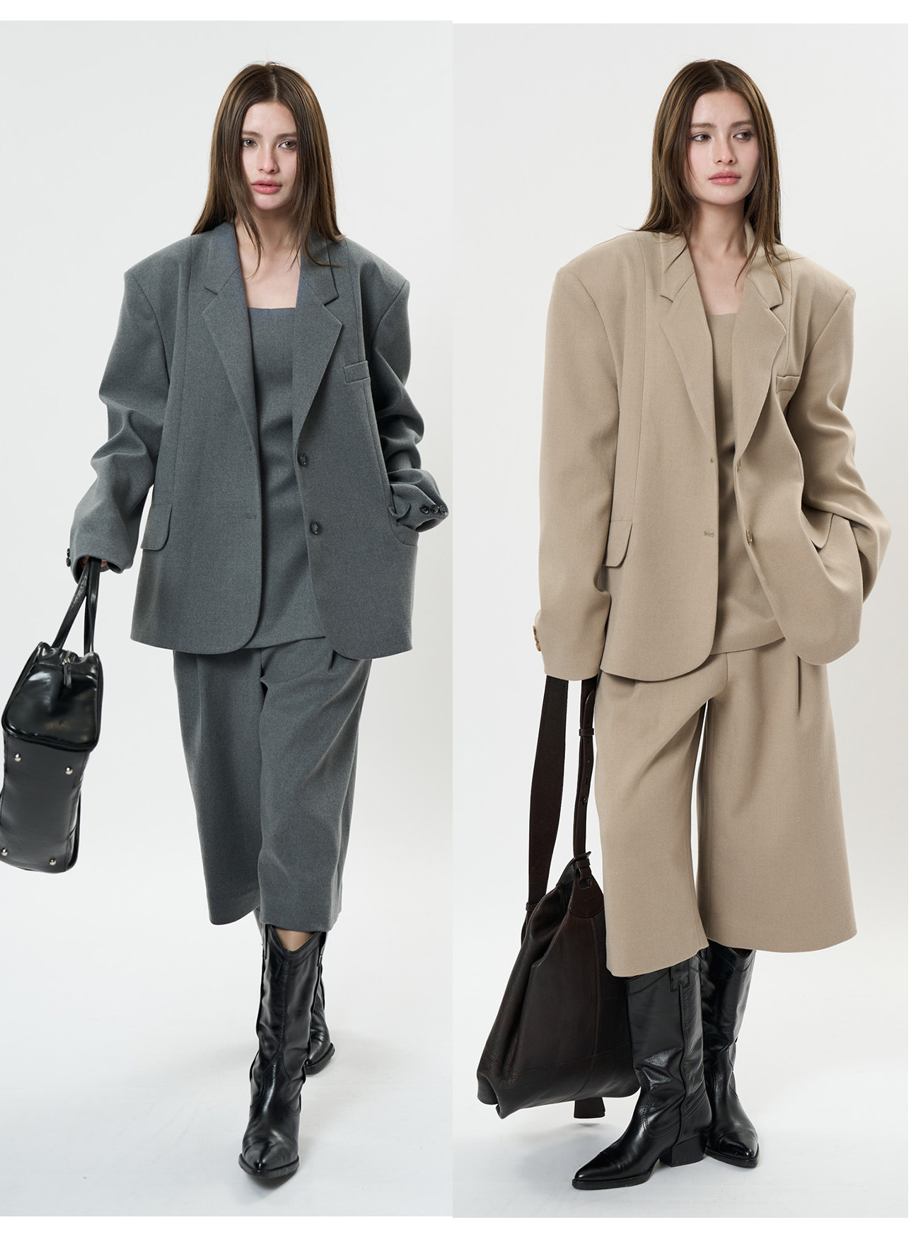 Women's Oversized Wide Shoulder Blazer For Casual Smart Styling_voghion.com