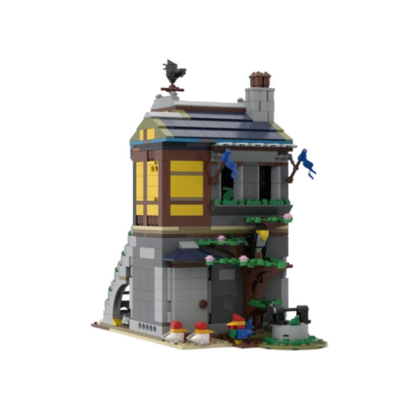 Conjunto blocos de construção casa cidade brinquedo_voghion.com