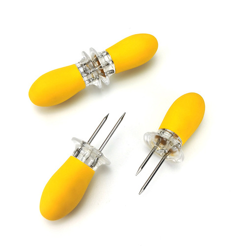Manufacturer's stainless steel corn needle creative corn barbecue fork BBQ small fork can be combined with small corn inserts