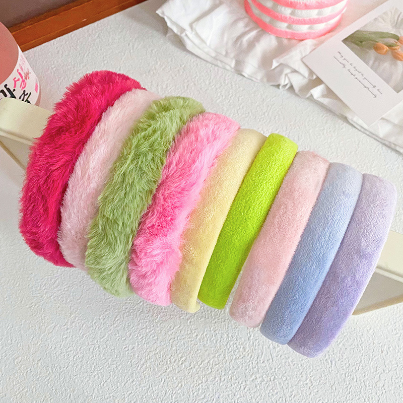 Estilo coreano color sólido simple diadema decoraciones de las mujeres lavado la cara máscara maquillaje banda pelo nuevo Accesorios pelo al por mayor