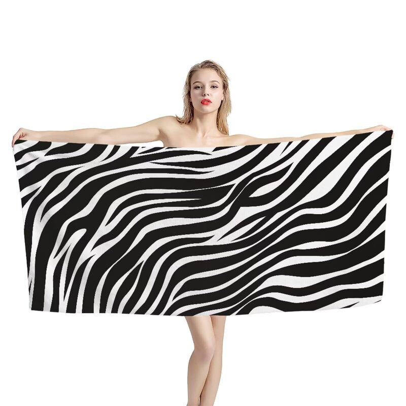 Cross-border foreign trade zebra print and bohemian western style beach towel, ultra-fine fiber digital printed bath towel Cross-border foreign trade zebra print and bohemian western style beach towel, ultra-fine fiber digital printed bath towel