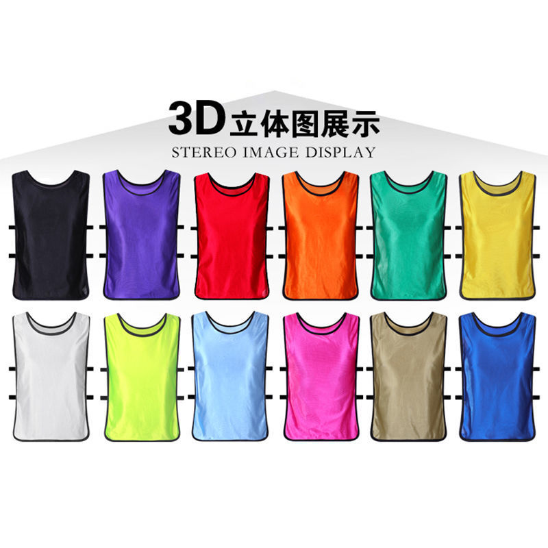 Fight adult children Soccer Training vest Basketball logo Printing team Expand Vest T-Shirt Manufactor