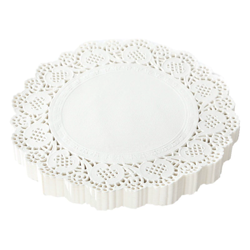 Цветочная Базовая бумага Бумага для выпечки Кухня Маслопоглощающая бумага Бумага для торта Кружевная бумага Пицца Pad Бумага Жареная еда Бумажная тарелка Шнурок