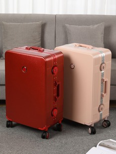 Wedding suitcase dowry box female red trolley box bride wedding travel code box dowry large capacity box