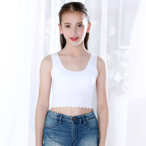 Ladies' Underwear for Girls during Puberty, Elementary and Middle School Students, Modal Cotton, Worn by Children, Bralette with Straps for Young Girls