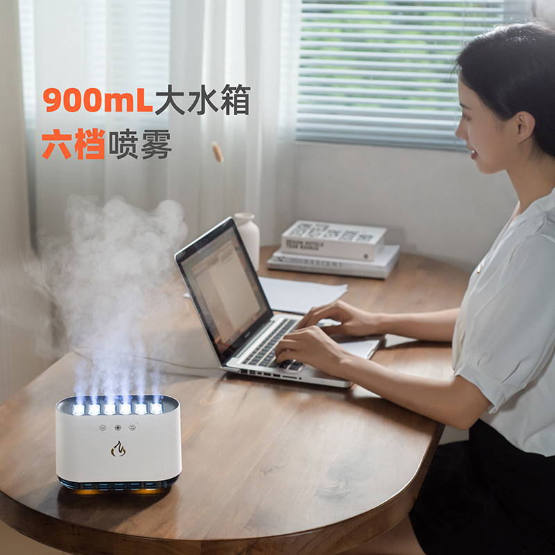 跨境动感拾音加湿器家用大容量桌面小型七彩渐变氛围灯香薰机|undefined