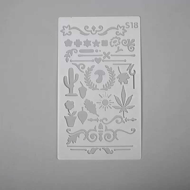 DIY手账绘画模板镂空模板主题制作模具亚马逊日记英文字母模板