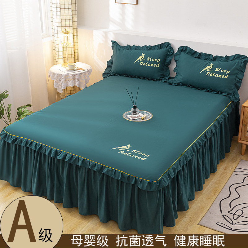 Bed Skirt Bedspread Single Piece Skirt Bed Sheets Fitted Bed Sheets Bed Cover Simmons Anti-Slip Protective Cover 1.8/2.0m