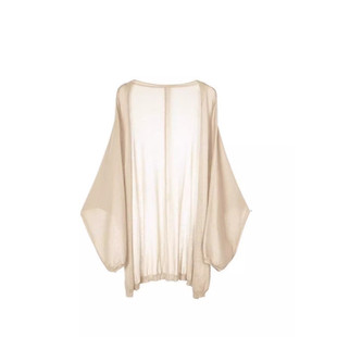 Q1E Mid-Length Ice Silk Sun Protection Cardigan Women's Knitted Jacket Thin Shawl Summer Outer Air-Conditioned Blouse Tulle