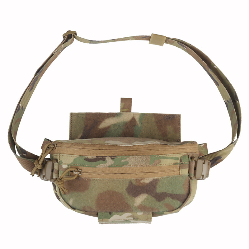 Tactical Vest Accessory Pack, Military Fan Gear Expansion Pack, Dual-Use Camouflage Multifunctional Lower Abdomen Pack for Outdoor Hiking