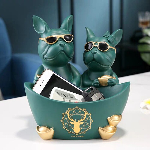 Couple Dogs Living Room Ornament Office Creative American Home Decor Room Decorations Moving House Gift