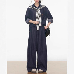 7.20新品 WESTAYON牛仔套装女2025新款牛仔外套天丝牛仔裤+披肩