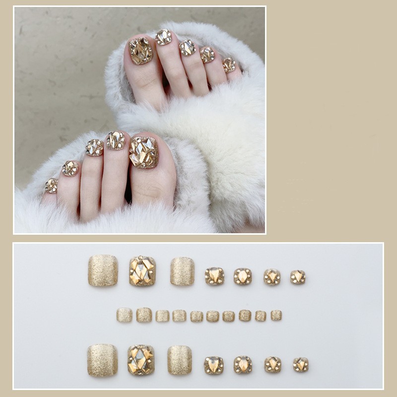 Yi danza de uñas de desgaste largo pegatinas diamante parche de uñas terminado uñas falsas en línea celebridad mismo estilo parche desmontable