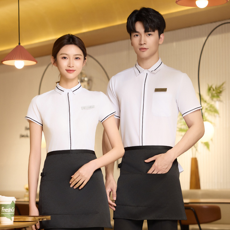 Short-Sleeved Shirt, Billiards Work Clothes, Bar Ktv Waiter Vest, Billiards Club, Chess and Card Hotel, Western Restaurant