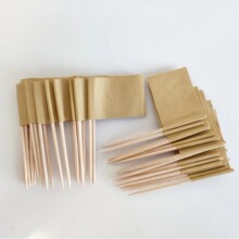 牛皮纸牙签旗派对生日蛋糕烘焙插签装饰创意水果糕点汉堡KTV装饰