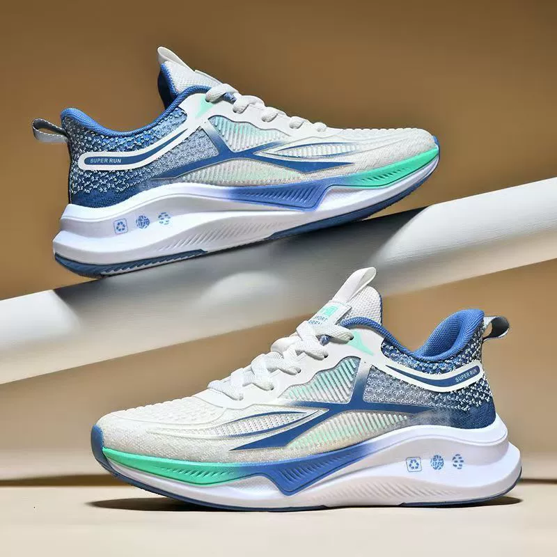Весенний и осенний бег мужская супер легкая студенческая мужская обувь на мягкой подошве новая нескользящая спортивная обувь