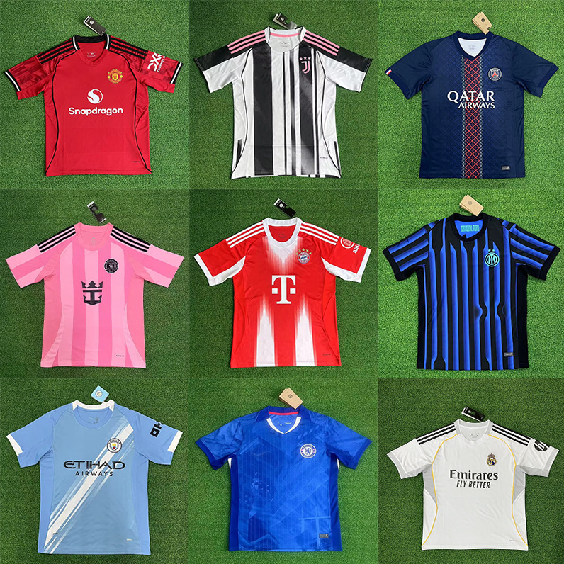 2526 Jersey Paris Bayern Manchester United Paris Chelsea Dortmund Inter Milan Manchester City Miami Home and Away Jerseys