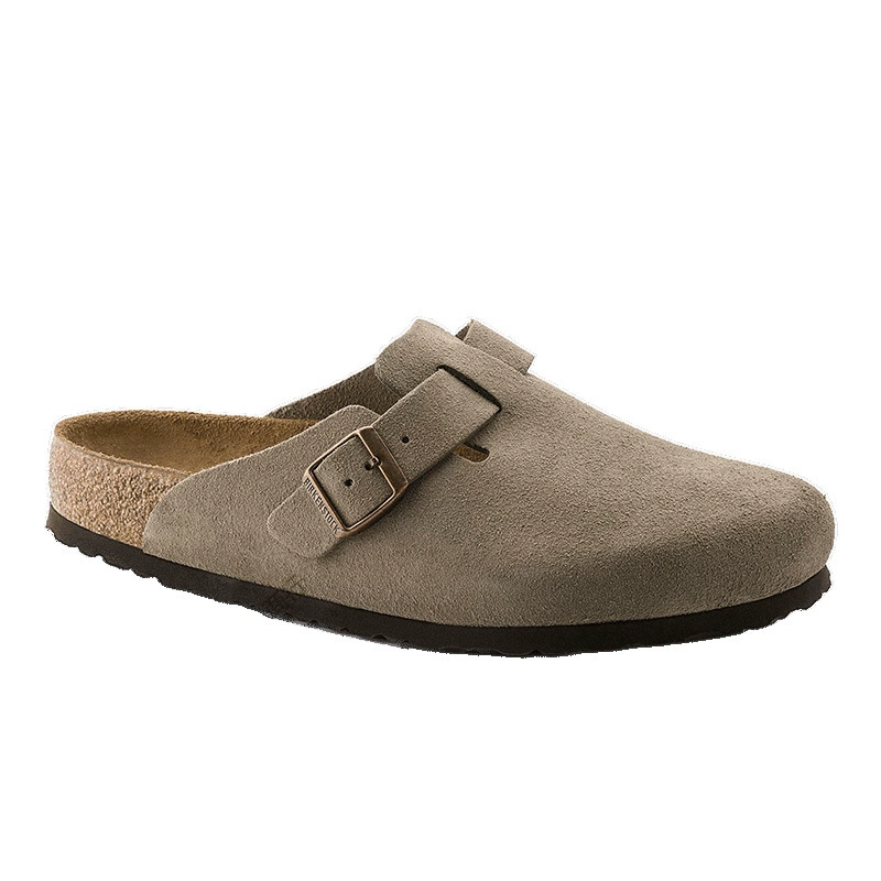 Чистая оригинальная: обувь Birkenstock, тапочки из пробки с носком для мужчин и женщин, модные тапочки на мягкой подошве, повседневные полурезинки Birkenstock для женщин