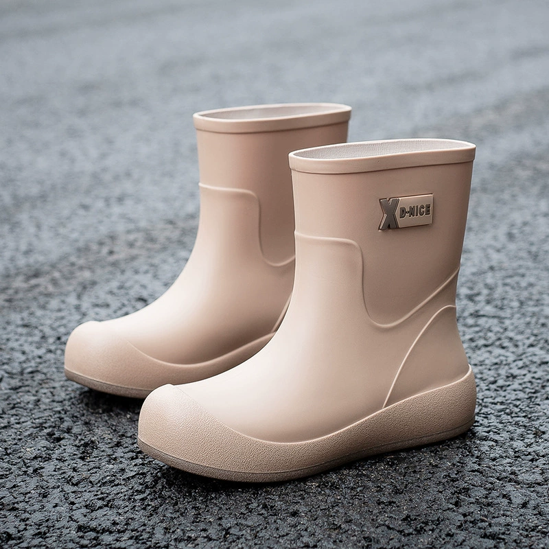Водонепроницаемая обувь женская короткая корейская модная дождевая обувь на открытом воздухе носить четыре сезона для взрослых студентов противоскользящие низкие износостойкие водяные сапоги
