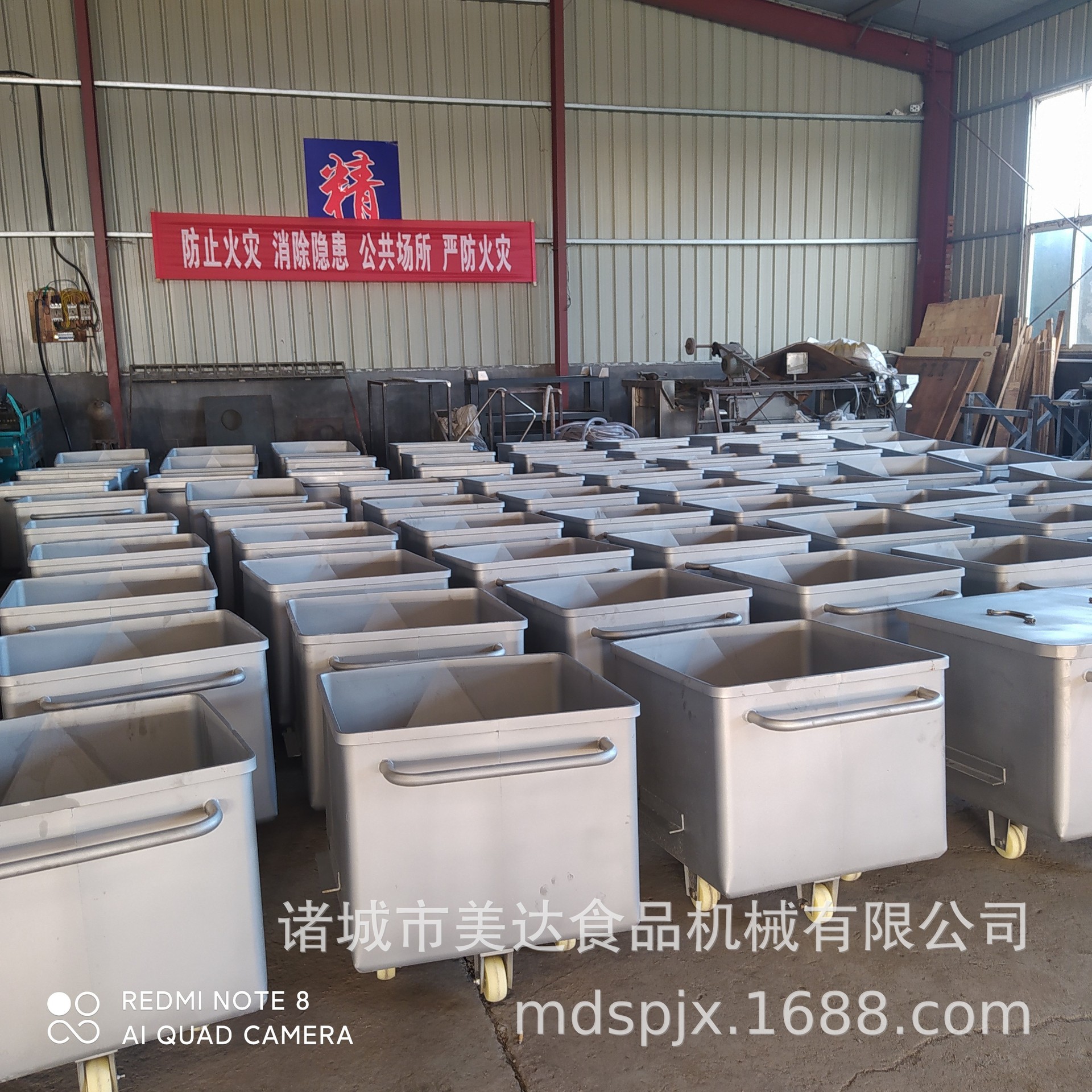 304不锈钢小料车 喷砂款周转方斗车 食品厂商用物料运输腌肉车