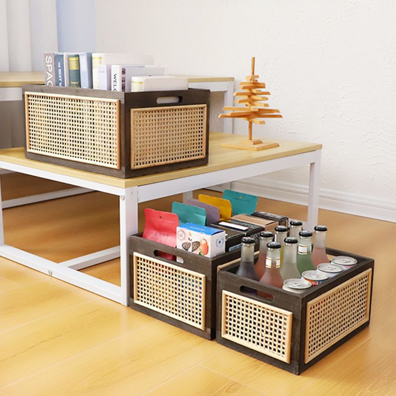 Canasta de escritorio de nuez transfronteriza sala de estar caja de almacenamiento de libros cajón de madera sólida oficina caja de madera