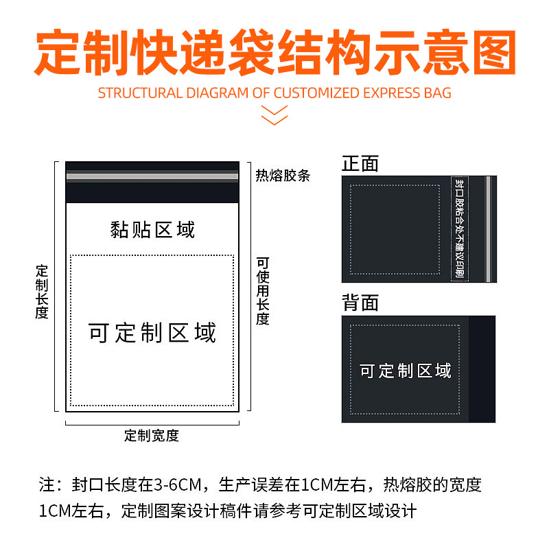 小批量定做跨境快递袋英寸尺寸物流防水包装袋服装鞋子包裹打包袋