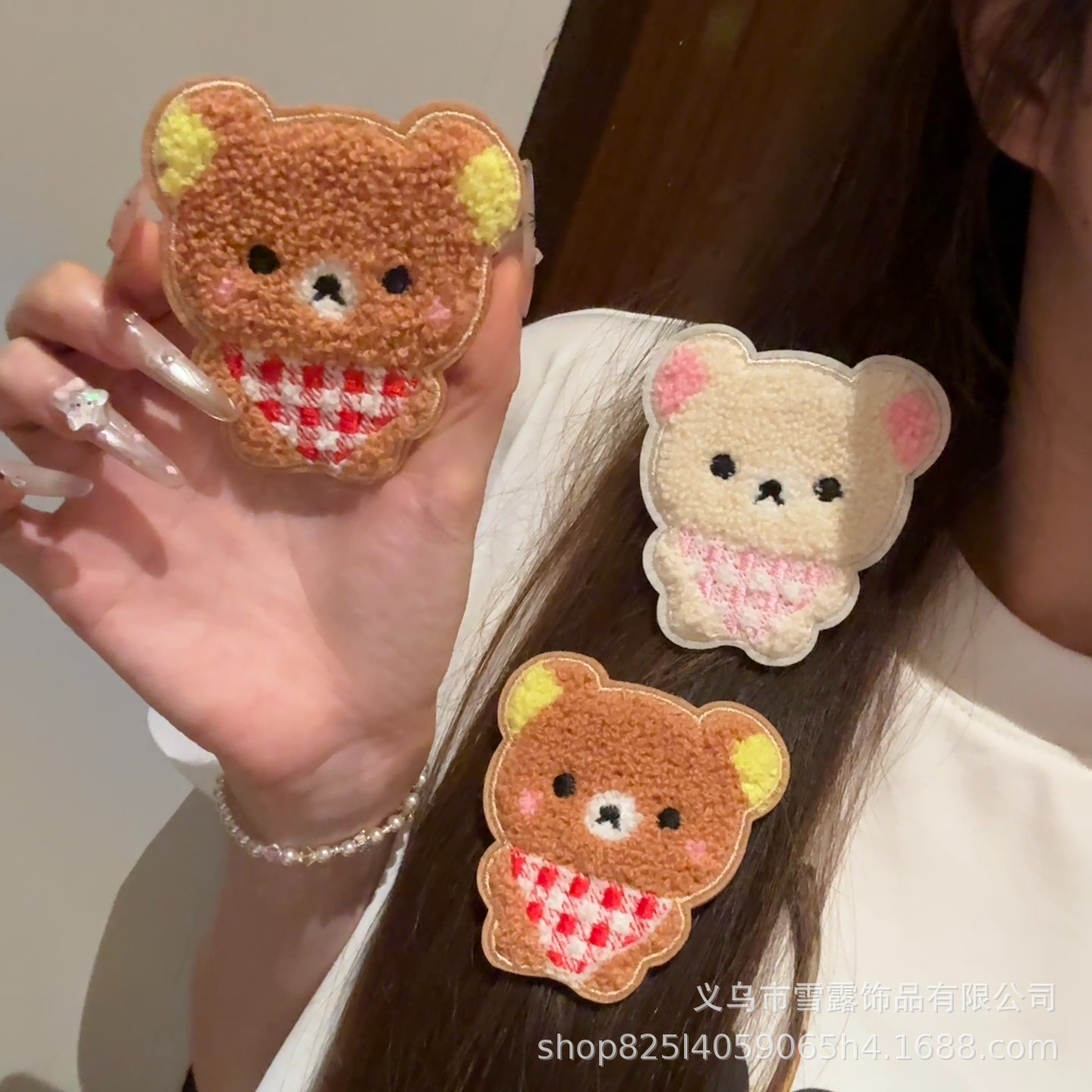 Cute and adorable animal-themed Velcro angel hair clips, perfect for girls to easily style their bangs and side hair