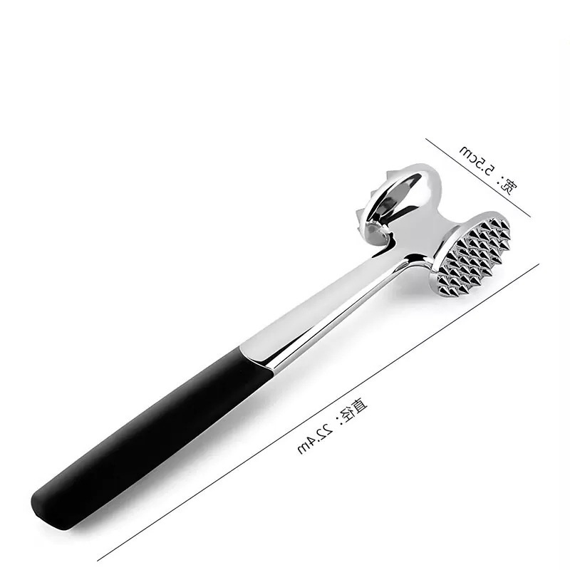 中実は肉のハンマーのステーキのハンマーをたたいて、亜鉛合金の断筋器の台所の柔らかい肉をたたいて肉のツールの両面の松の肉のハンマーを打ちます。|undefined