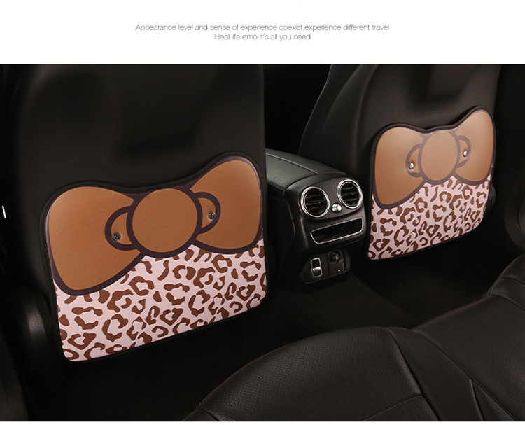Car Anti-Kick Mat Christmas Striped Anti-Kick Mat Children's Chair Back Anti-Dirt Mat Rear Seat Anti-Kick and Anti-Scratch Mat