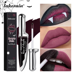 跨境lakerain BLOODY LIP STAIN 节日氛围个性暗黑系妆感唇彩