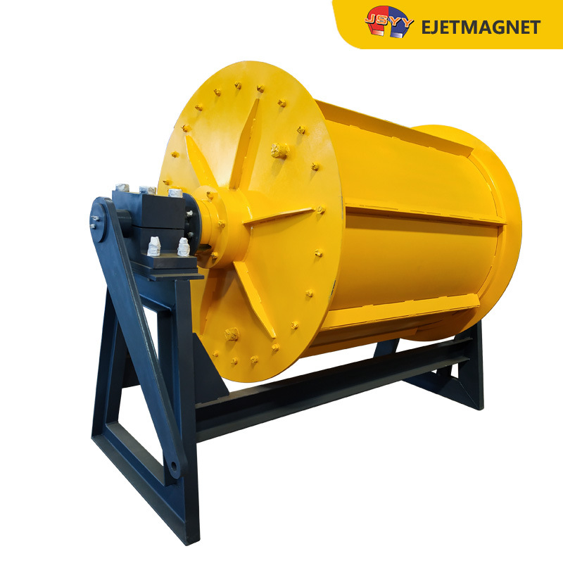 永磁输送带磁滚筒 一体化安装 防卡料 耐磨 适合除铁量大场景