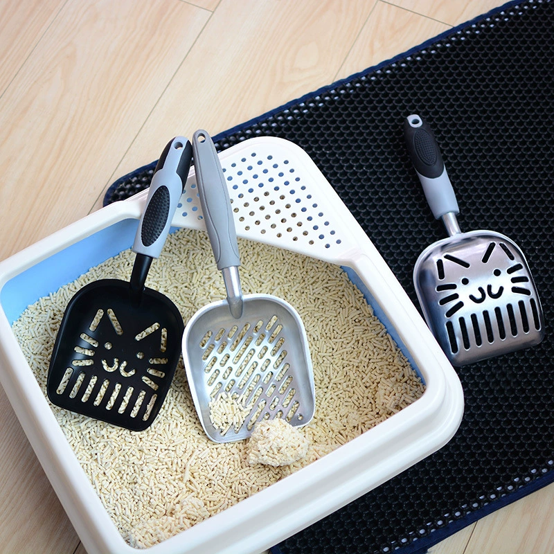 Увеличьте металлический кошачий лопатой мелкое отверстие, смешанный с тофу, бентонит кошачья моча кошачий фекалий кошачий туалет чистящие средства