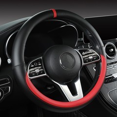 新型スポーツ風自動車ハンドルカバーシンプル車載用品ハンドルカバー四季ナパピ円形保護カバー