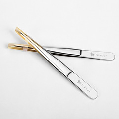 琬菲批發鍍金不鏽鋼眉夾夾眉毛鑷子美容修眉工具眉毛鬍子拔毛夾