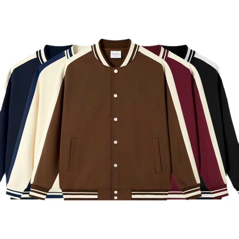 Heavy Weight Jacket Men's Trendy Brand Ins Work Clothes High Street Class Uniform Jacket Baseball Uniform t Student Cultural Shirt Custom Embroider