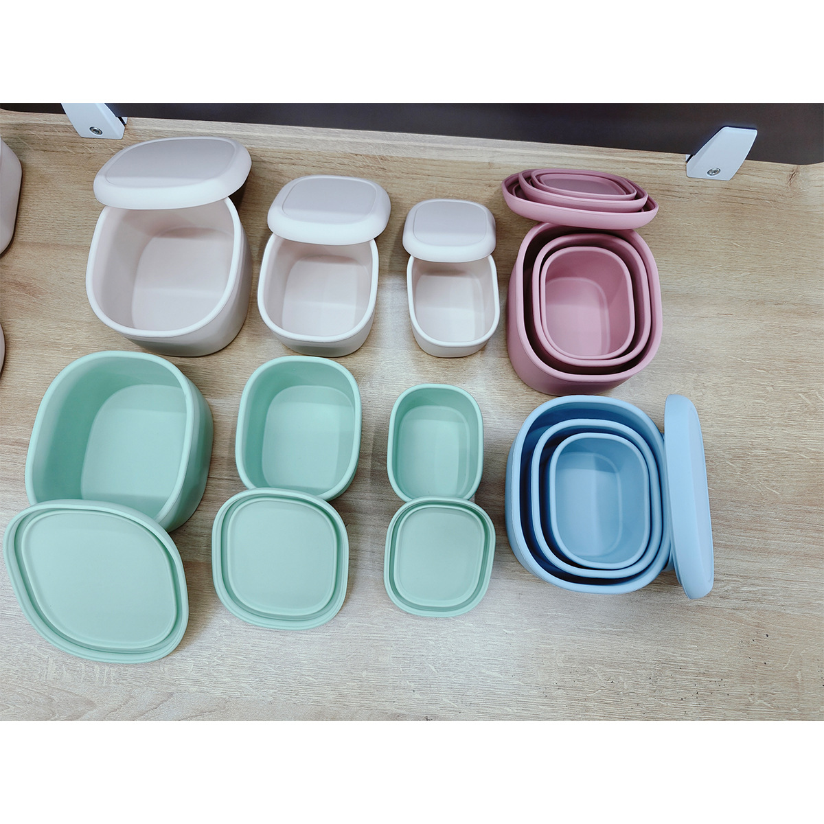 Nuevo producto Caja de conservación fresca de silicona Alimentos Frutas y verduras Conservación fresca Redondo Cuadrado Cuadrado Picnic Microondas Arroz Bento