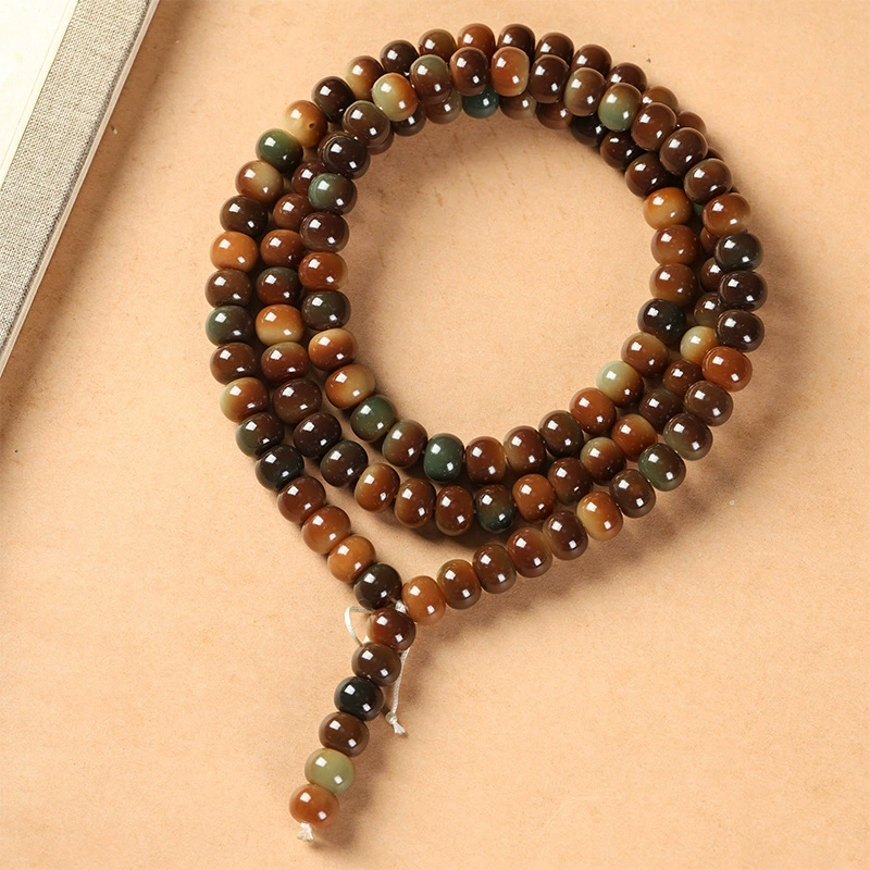 Bodhi rosary, rosary with round beads, 108 beads
