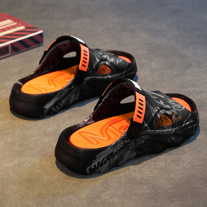 Sandalias de hombre, zapatillas de conducción de verano, zapatillas frías antideslizantes de tamaño grande, zapatillas de playa deportivas casuales.